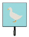 American Pekin Duck Blue Check Leash or Key Holder Wall Hooks, Key Hooks Holder, Coat Rack Wall Mount, Coat Hooks, Hooks for Hanging Keys, Towels, Aprons, Leashes