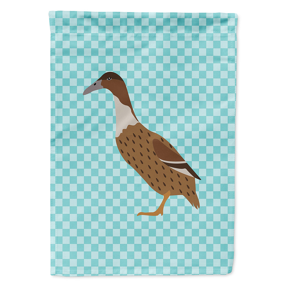 Dutch Hook Bill Duck Blue Check House Flag 28x40 Porch Sleeve Pole Decorative Outside Yard Banner Artwork Wall Hanging, Polyester