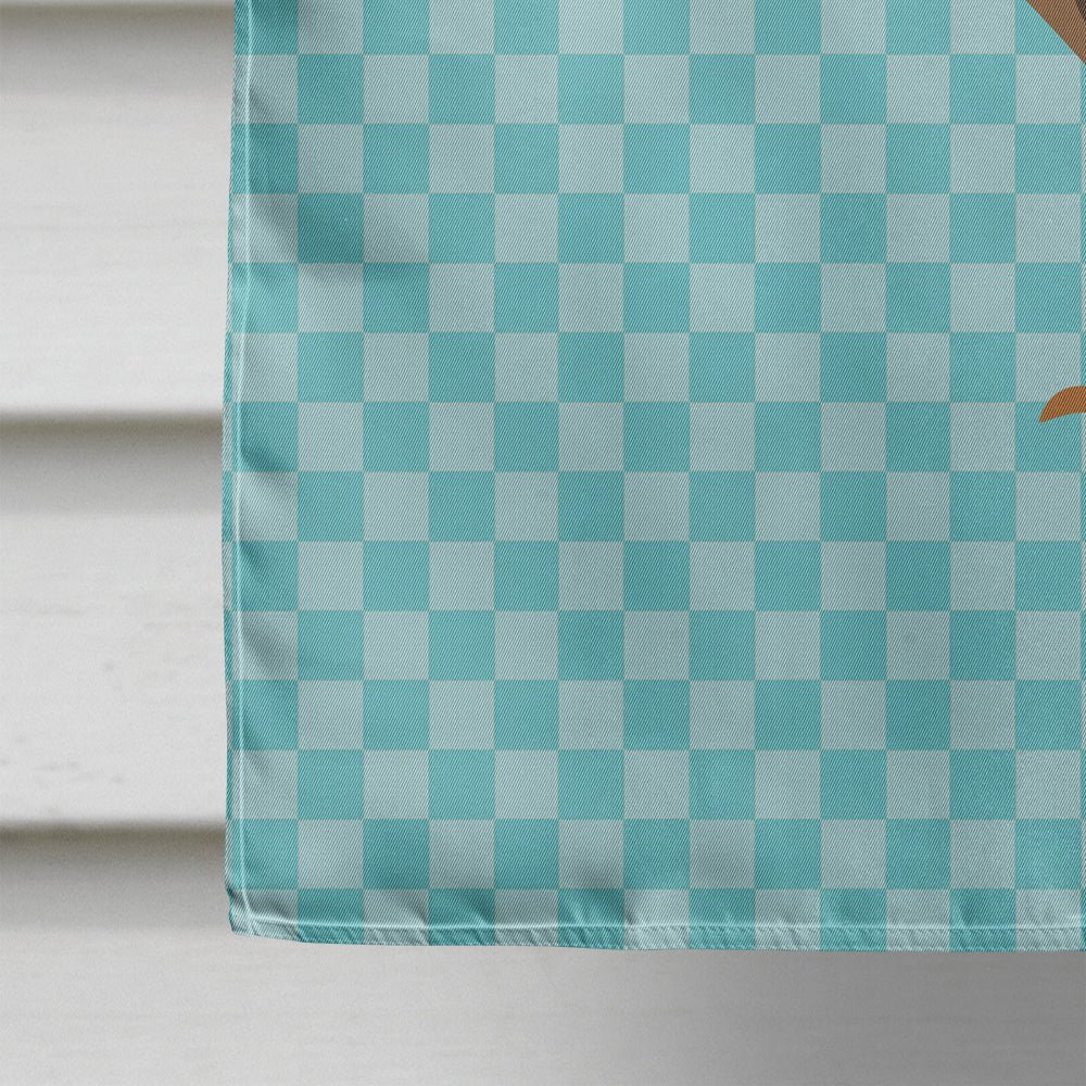 Dutch Hook Bill Duck Blue Check House Flag 28x40 Porch Sleeve Pole Decorative Outside Yard Banner Artwork Wall Hanging, Polyester
