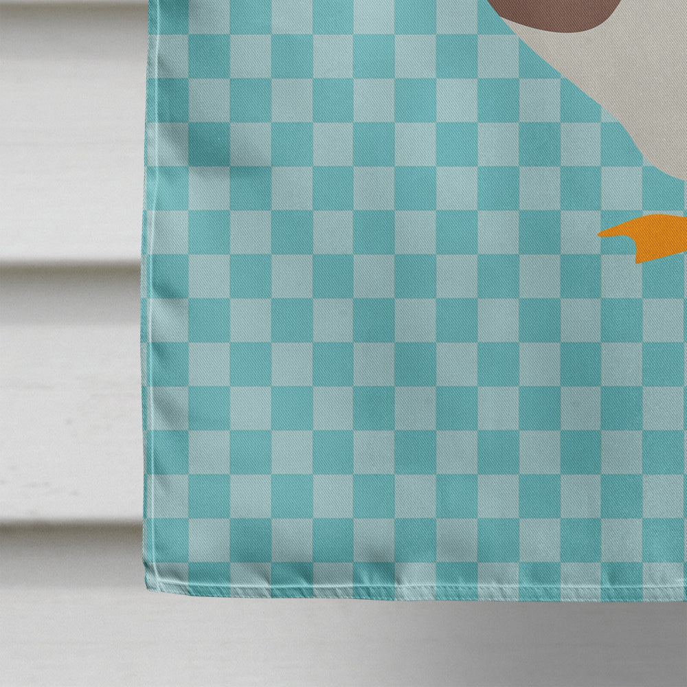 Saxony Sachsenente Duck Blue Check House Flag 28x40 Porch Sleeve Pole Decorative Outside Yard Banner Artwork Wall Hanging, Polyester