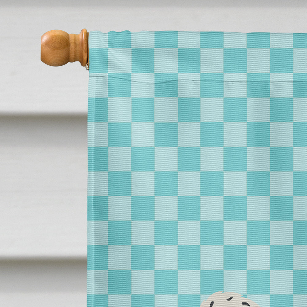 Muscovy Duck Blue Check House Flag 28x40 Porch Sleeve Pole Decorative Outside Yard Banner Artwork Wall Hanging, Polyester