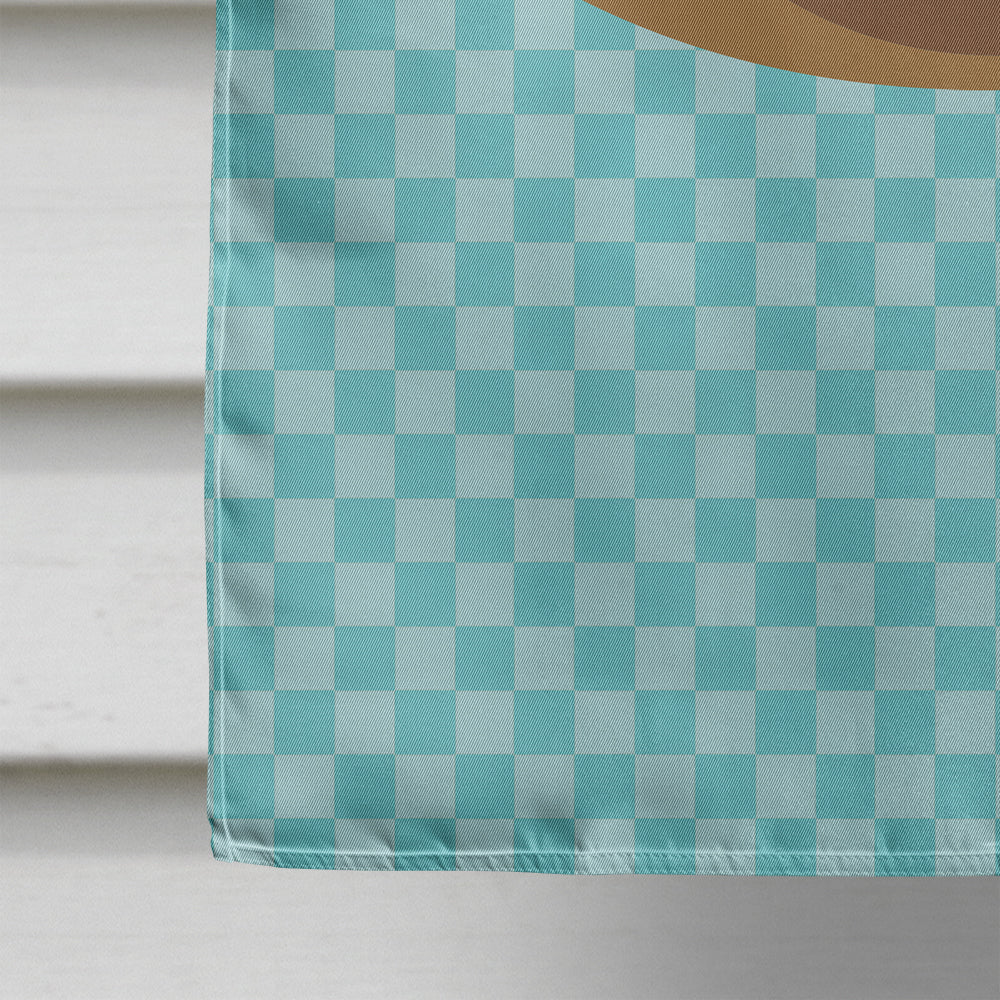 Khaki Campbell Duck Blue Check House Flag 28x40 Porch Sleeve Pole Decorative Outside Yard Banner Artwork Wall Hanging, Polyester