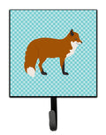Red Fox Blue Check Leash or Key Holder Wall Hooks, Key Hooks Holder, Coat Rack Wall Mount, Coat Hooks, Hooks for Hanging Keys, Towels, Aprons, Leashes
