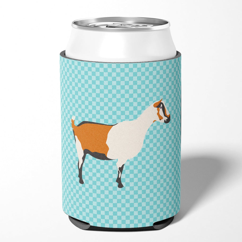 Alpine Goat Blue Check Can or Bottle Hugger Cooler Sleeve for Standard 12 oz Cans, Insulated Foam Beer & Soda Can Hugger Reusable