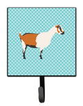 Alpine Goat Blue Check Leash or Key Holder Wall Hooks, Key Hooks Holder, Coat Rack Wall Mount, Coat Hooks, Hooks for Hanging Keys, Towels, Aprons, Leashes