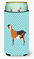 Anglo-nubian Nubian Goat Blue Check Tall Boy Hugger Can Cooler Sleeve Machine Washable Drink Collapsible Insulator Beverage Insulated Holder