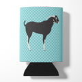 Black Bengal Goat Blue Check Can or Bottle Hugger Cooler Sleeve for Standard 12 oz Cans, Insulated Foam Beer & Soda Can Hugger Reusable
