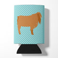 American Lamancha Goat Blue Check Can or Bottle Hugger Cooler Sleeve for Standard 12 oz Cans, Insulated Foam Beer & Soda Can Hugger Reusable