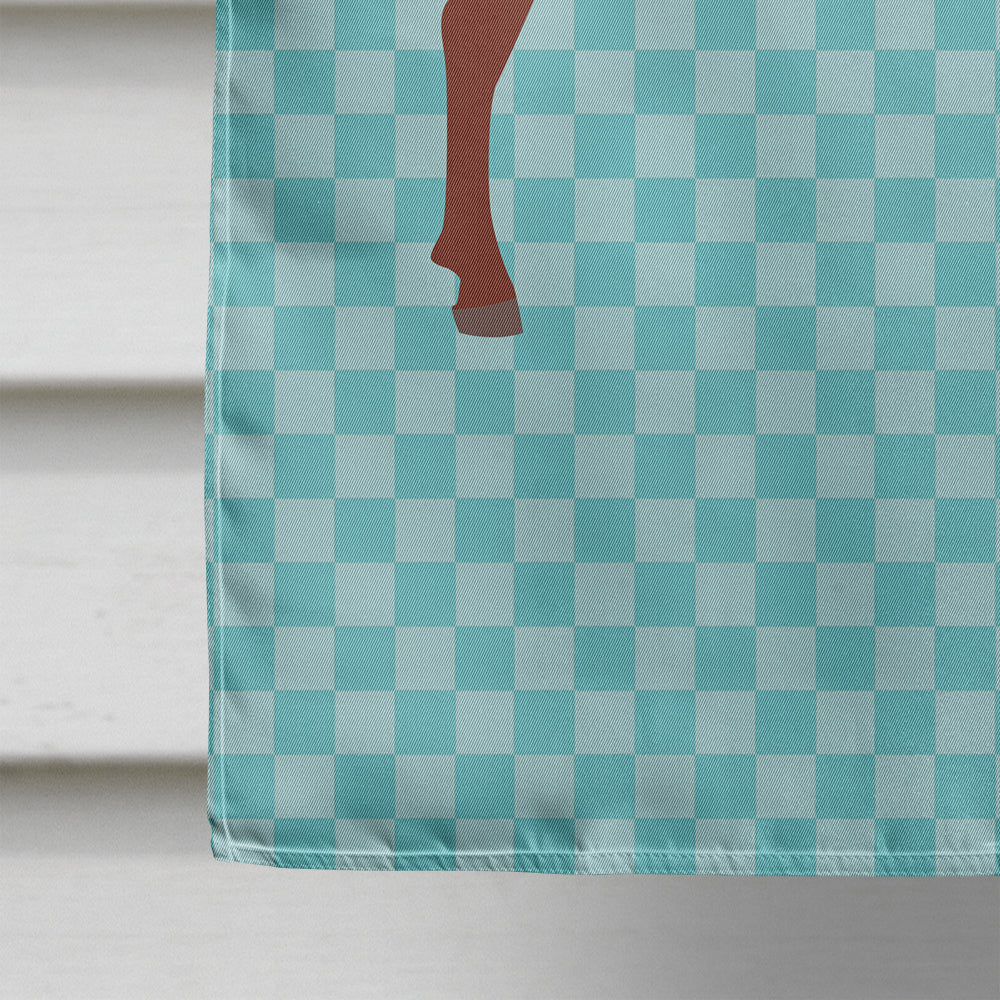 Jamnapari Goat Blue Check House Flag 28x40 Porch Sleeve Pole Decorative Outside Yard Banner Artwork Wall Hanging, Polyester