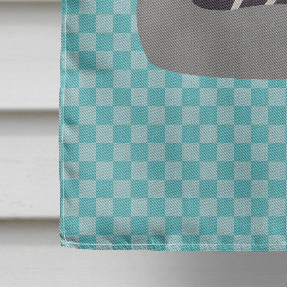 Pilgrim Goose Blue Check House Flag 28x40 Porch Sleeve Pole Decorative Outside Yard Banner Artwork Wall Hanging, Polyester