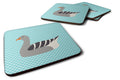 Pilgrim Goose Blue Check Foam Coasters Set of 4 Cup Coasters for Indoor Outdoor, Tabletop Protection, Anti Slip, Mouse pad Material