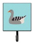 Pilgrim Goose Blue Check Leash or Key Holder Wall Hooks, Key Hooks Holder, Coat Rack Wall Mount, Coat Hooks, Hooks for Hanging Keys, Towels, Aprons, Leashes