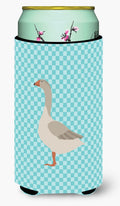 Steinbacher Goose Blue Check Tall Boy Hugger Can Cooler Sleeve Machine Washable Drink Collapsible Insulator Beverage Insulated Holder