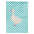 Roman Goose Blue Check House Flag 28x40 Porch Sleeve Pole Decorative Outside Yard Banner Artwork Wall Hanging, Polyester
