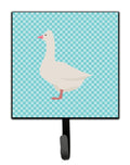 Roman Goose Blue Check Leash or Key Holder Wall Hooks, Key Hooks Holder, Coat Rack Wall Mount, Coat Hooks, Hooks for Hanging Keys, Towels, Aprons, Leashes