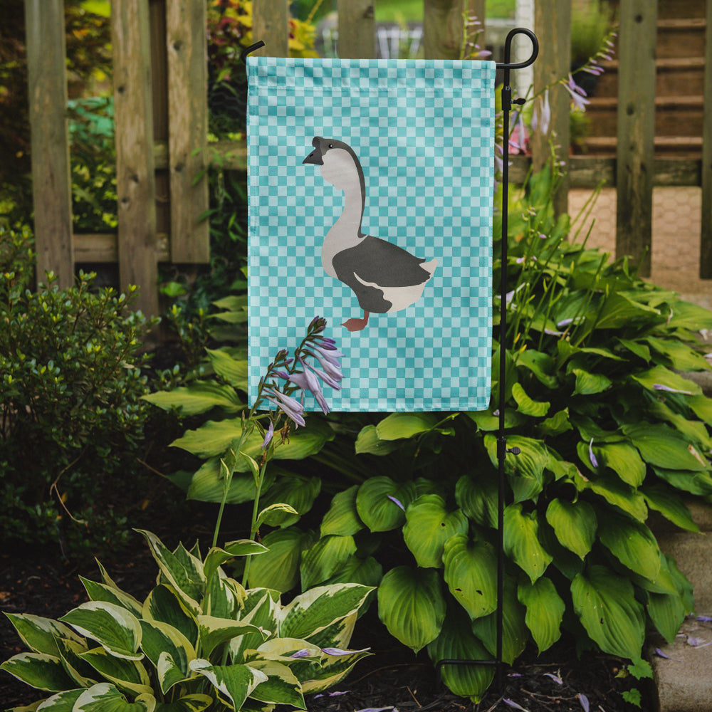 African Goose Blue Check Garden Flag Mailbox Decorative Yard Banner Outside Patio Artwork for Flower Beds, Garden Size, Multicolor
