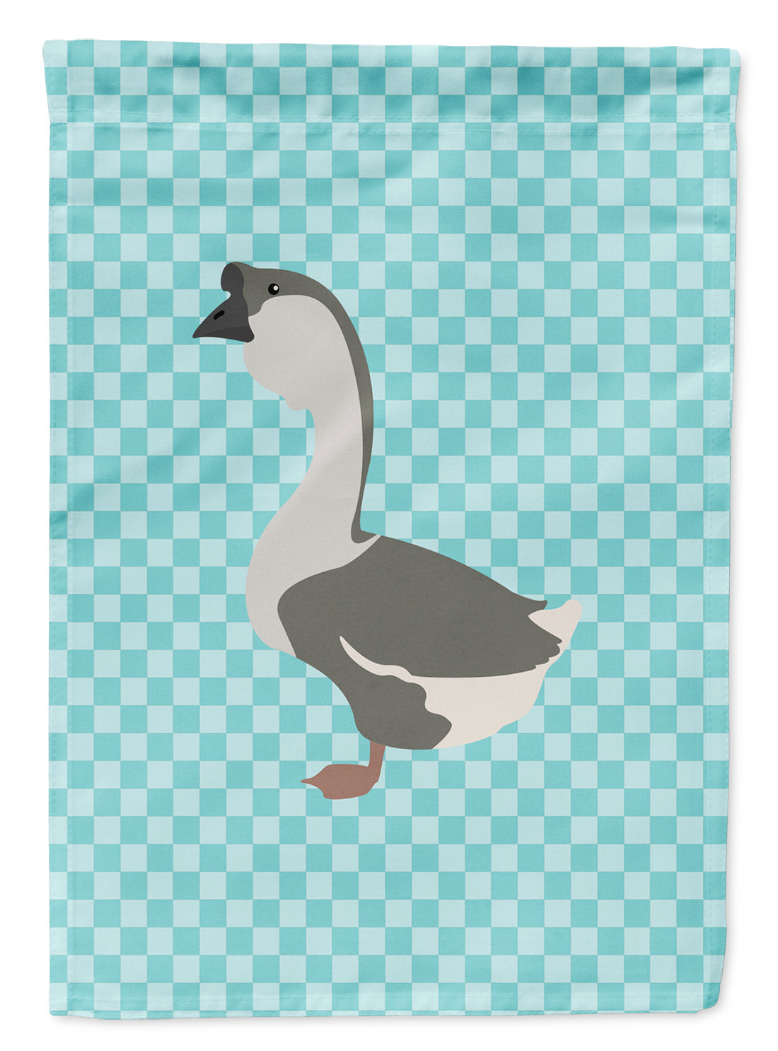 African Goose Blue Check Garden Flag Mailbox Decorative Yard Banner Outside Patio Artwork for Flower Beds, Garden Size, Multicolor