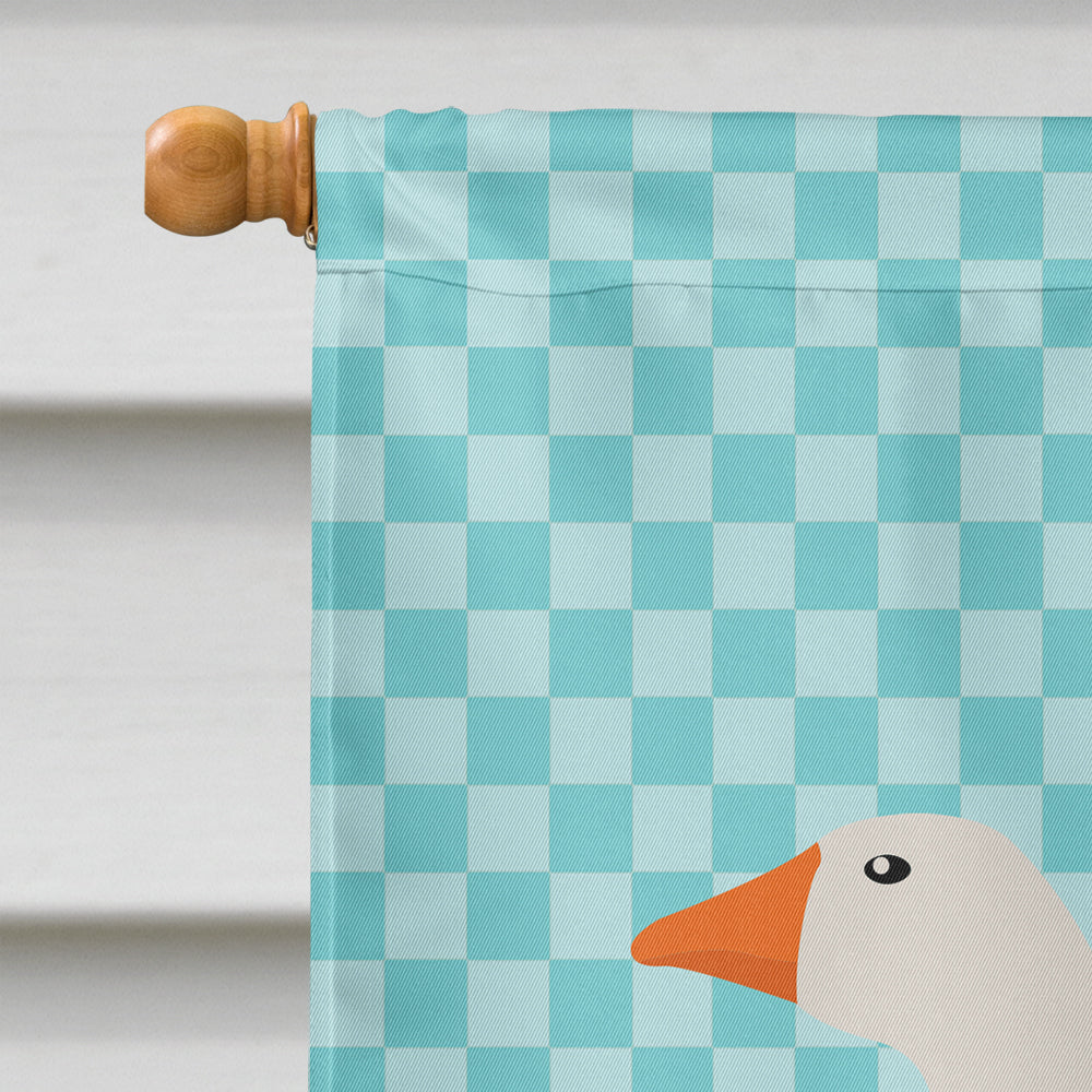 Shire Horse Blue Check House Flag 28x40 Porch Sleeve Pole Decorative Outside Yard Banner Artwork Wall Hanging, Polyester