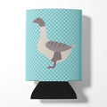 Buff Grey Back Goose Blue Check Can or Bottle Hugger Cooler Sleeve for Standard 12 oz Cans, Insulated Foam Beer & Soda Can Hugger Reusable