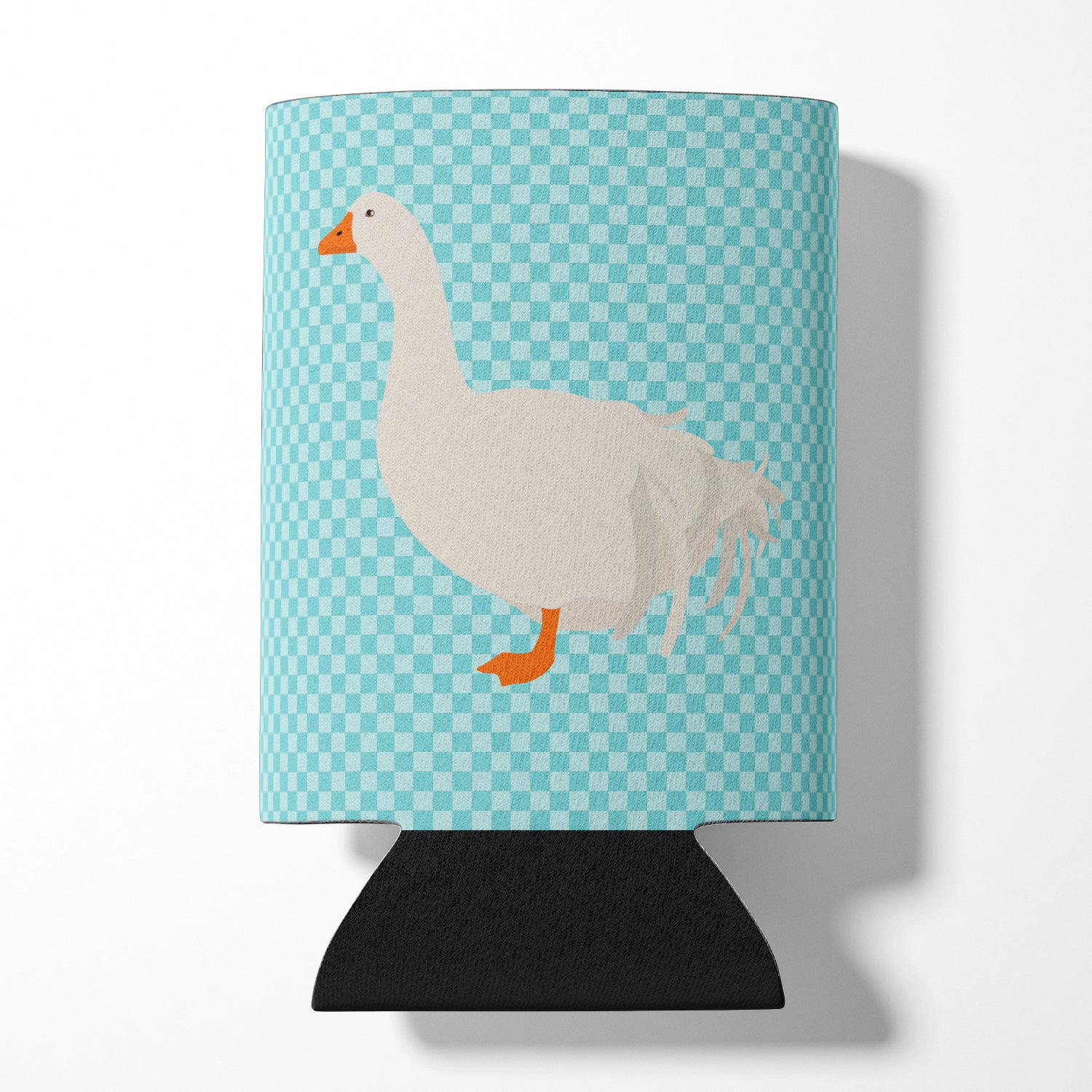 Sebastopol Goose Blue Check Can or Bottle Hugger Cooler Sleeve for Standard 12 oz Cans, Insulated Foam Beer & Soda Can Hugger Reusable