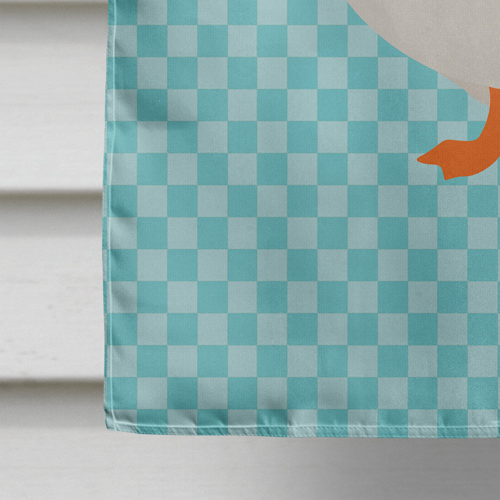 Sebastopol Goose Blue Check House Flag 28x40 Porch Sleeve Pole Decorative Outside Yard Banner Artwork Wall Hanging, Polyester