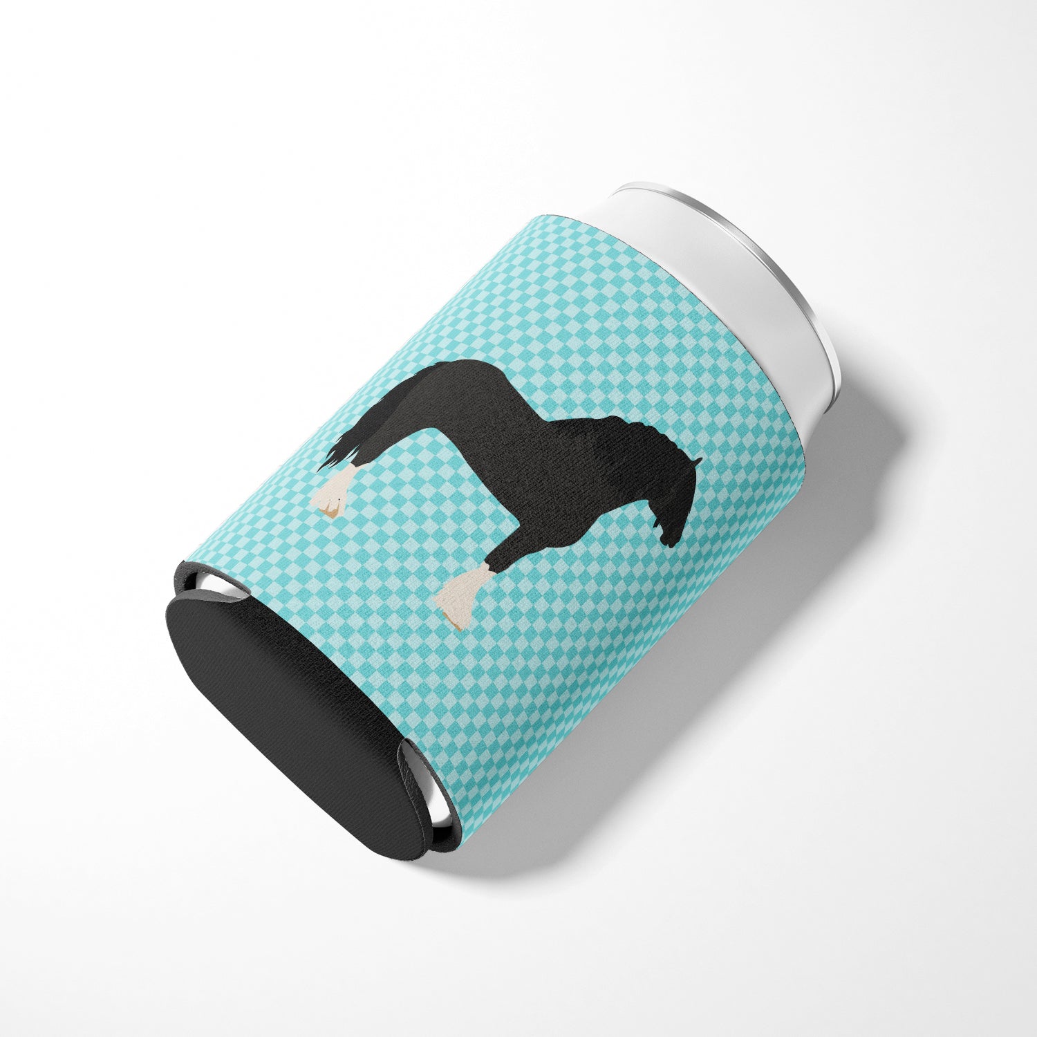 Pomeranian Rogener Goose Blue Check Can or Bottle Hugger Cooler Sleeve for Standard 12 oz Cans, Insulated Foam Beer & Soda Can Hugger Reusable