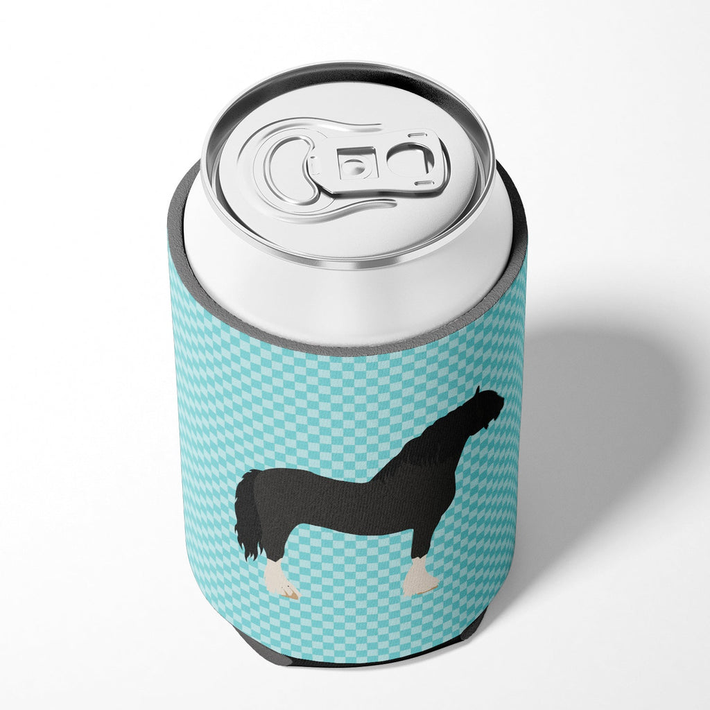 Pomeranian Rogener Goose Blue Check Can or Bottle Hugger Cooler Sleeve for Standard 12 oz Cans, Insulated Foam Beer & Soda Can Hugger Reusable