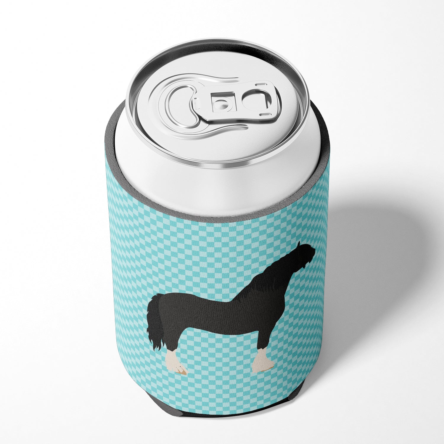 Pomeranian Rogener Goose Blue Check Can or Bottle Hugger Cooler Sleeve for Standard 12 oz Cans, Insulated Foam Beer & Soda Can Hugger Reusable