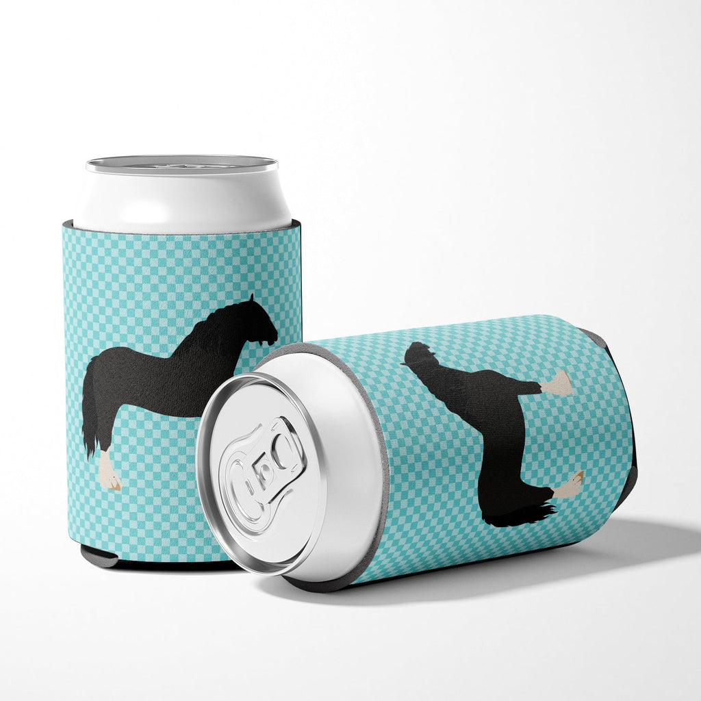 Pomeranian Rogener Goose Blue Check Can or Bottle Hugger Cooler Sleeve for Standard 12 oz Cans, Insulated Foam Beer & Soda Can Hugger Reusable