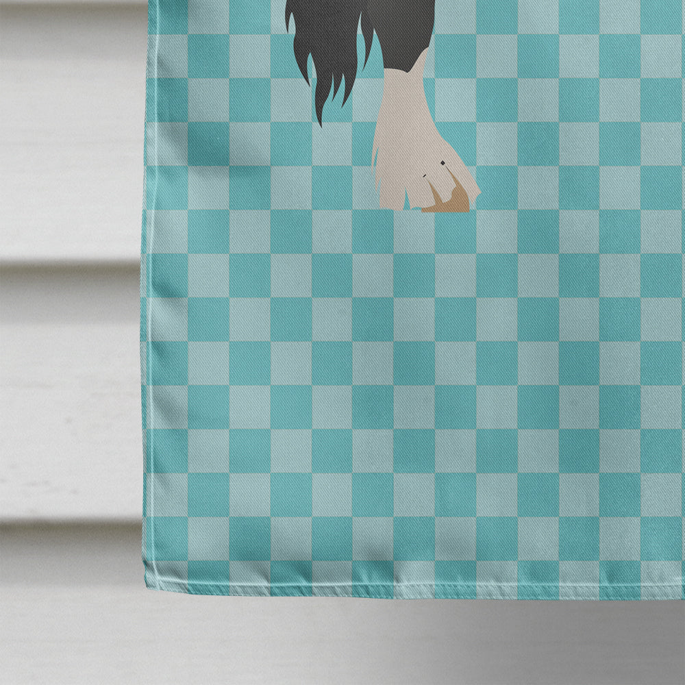 Pomeranian Rogener Goose Blue Check House Flag 28x40 Porch Sleeve Pole Decorative Outside Yard Banner Artwork Wall Hanging, Polyester