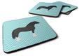 Pomeranian Rogener Goose Blue Check Foam Coasters Set of 4 Cup Coasters for Indoor Outdoor, Tabletop Protection, Anti Slip, Mouse pad Material