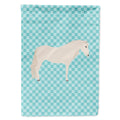 Paso Fino Horse Blue Check House Flag 28x40 Porch Sleeve Pole Decorative Outside Yard Banner Artwork Wall Hanging, Polyester