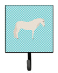 Paso Fino Horse Blue Check Leash or Key Holder Wall Hooks, Key Hooks Holder, Coat Rack Wall Mount, Coat Hooks, Hooks for Hanging Keys, Towels, Aprons, Leashes
