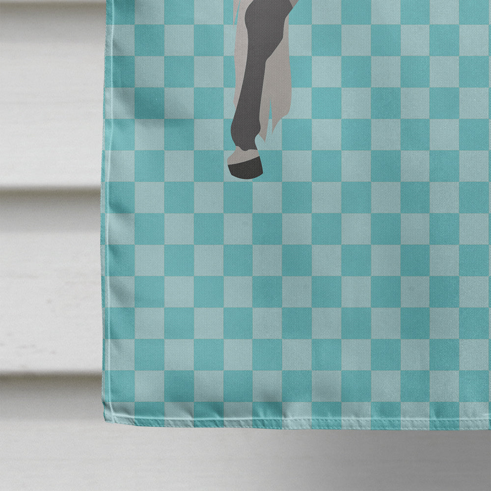 Orlov Trotter Horse Blue Check House Flag 28x40 Porch Sleeve Pole Decorative Outside Yard Banner Artwork Wall Hanging, Polyester