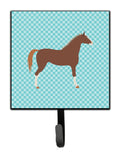 Hannoverian Horse Blue Check Leash or Key Holder Wall Hooks, Key Hooks Holder, Coat Rack Wall Mount, Coat Hooks, Hooks for Hanging Keys, Towels, Aprons, Leashes