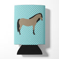 Welsh Pony Horse Blue Check Can or Bottle Hugger Cooler Sleeve for Standard 12 oz Cans, Insulated Foam Beer & Soda Can Hugger Reusable