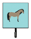 Welsh Pony Horse Blue Check Leash or Key Holder Wall Hooks, Key Hooks Holder, Coat Rack Wall Mount, Coat Hooks, Hooks for Hanging Keys, Towels, Aprons, Leashes
