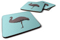 Emu Blue Check Foam Coasters Set of 4 Cup Coasters for Indoor Outdoor, Tabletop Protection, Anti Slip, Mouse pad Material