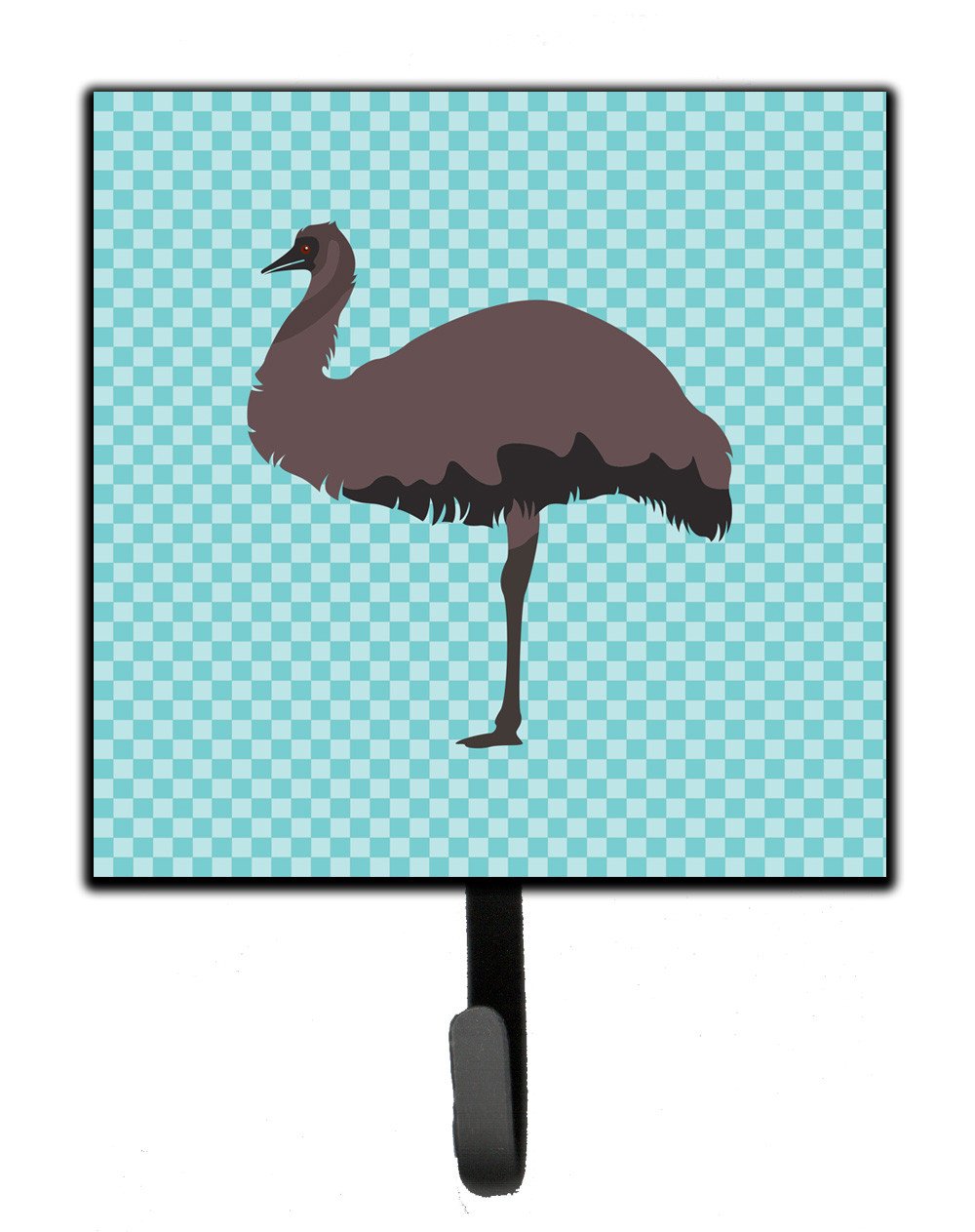 Emu Blue Check Leash or Key Holder Wall Hooks, Key Hooks Holder, Coat Rack Wall Mount, Coat Hooks, Hooks for Hanging Keys, Towels, Aprons, Leashes