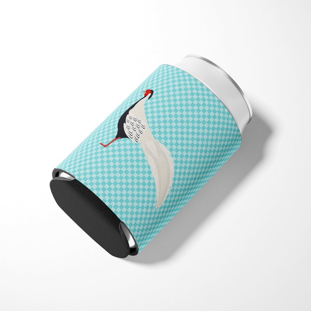 Silver Pheasant Blue Check Can or Bottle Hugger Cooler Sleeve for Standard 12 oz Cans, Insulated Foam Beer & Soda Can Hugger Reusable