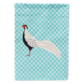 Silver Pheasant Blue Check House Flag 28x40 Porch Sleeve Pole Decorative Outside Yard Banner Artwork Wall Hanging, Polyester