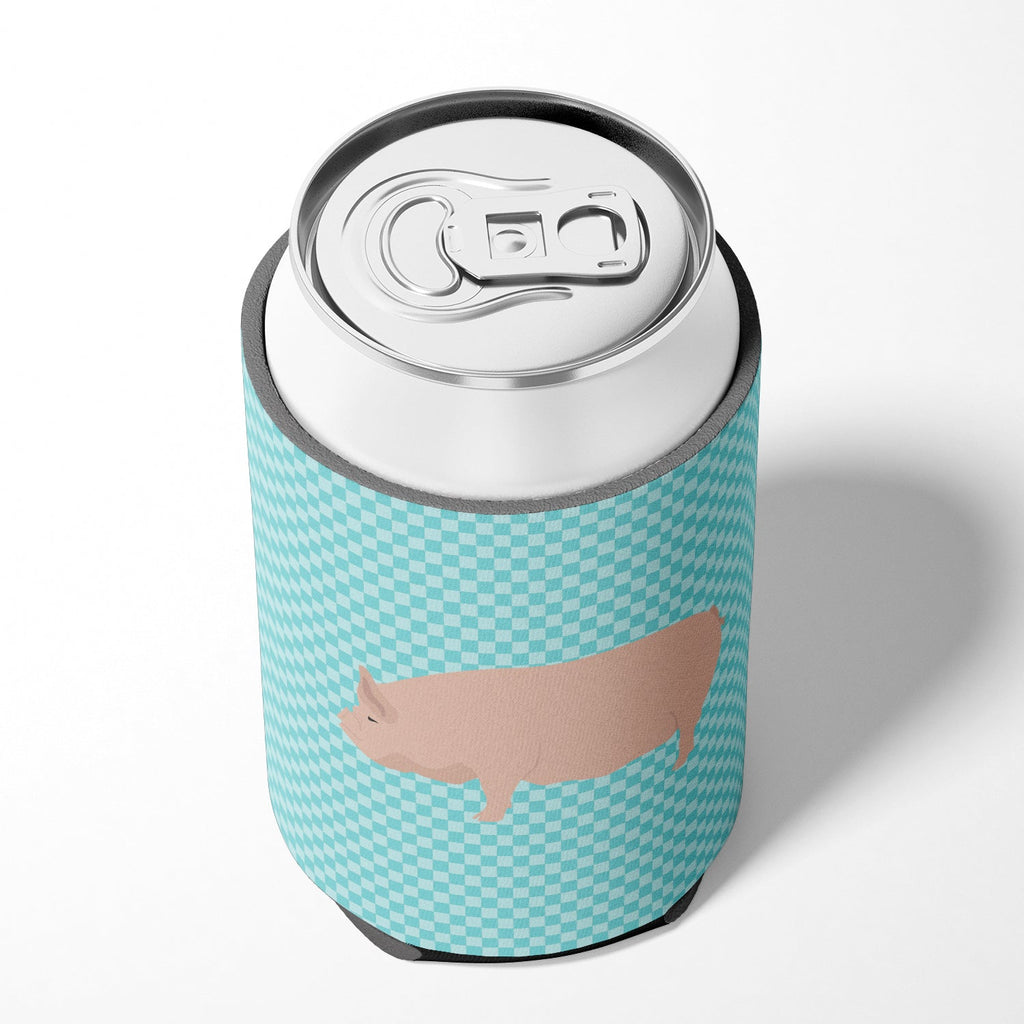 Welsh Pig Blue Check Can or Bottle Hugger Cooler Sleeve for Standard 12 oz Cans, Insulated Foam Beer & Soda Can Hugger Reusable