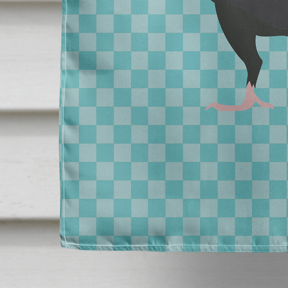 English Carrier Pigeon Blue Check House Flag 28x40 Porch Sleeve Pole Decorative Outside Yard Banner Artwork Wall Hanging, Polyester