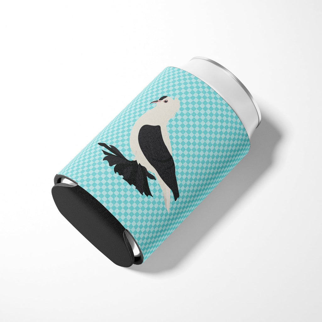 Saxon Fairy Swallow Pigeon Blue Check Can or Bottle Hugger Cooler Sleeve for Standard 12 oz Cans, Insulated Foam Beer & Soda Can Hugger Reusable