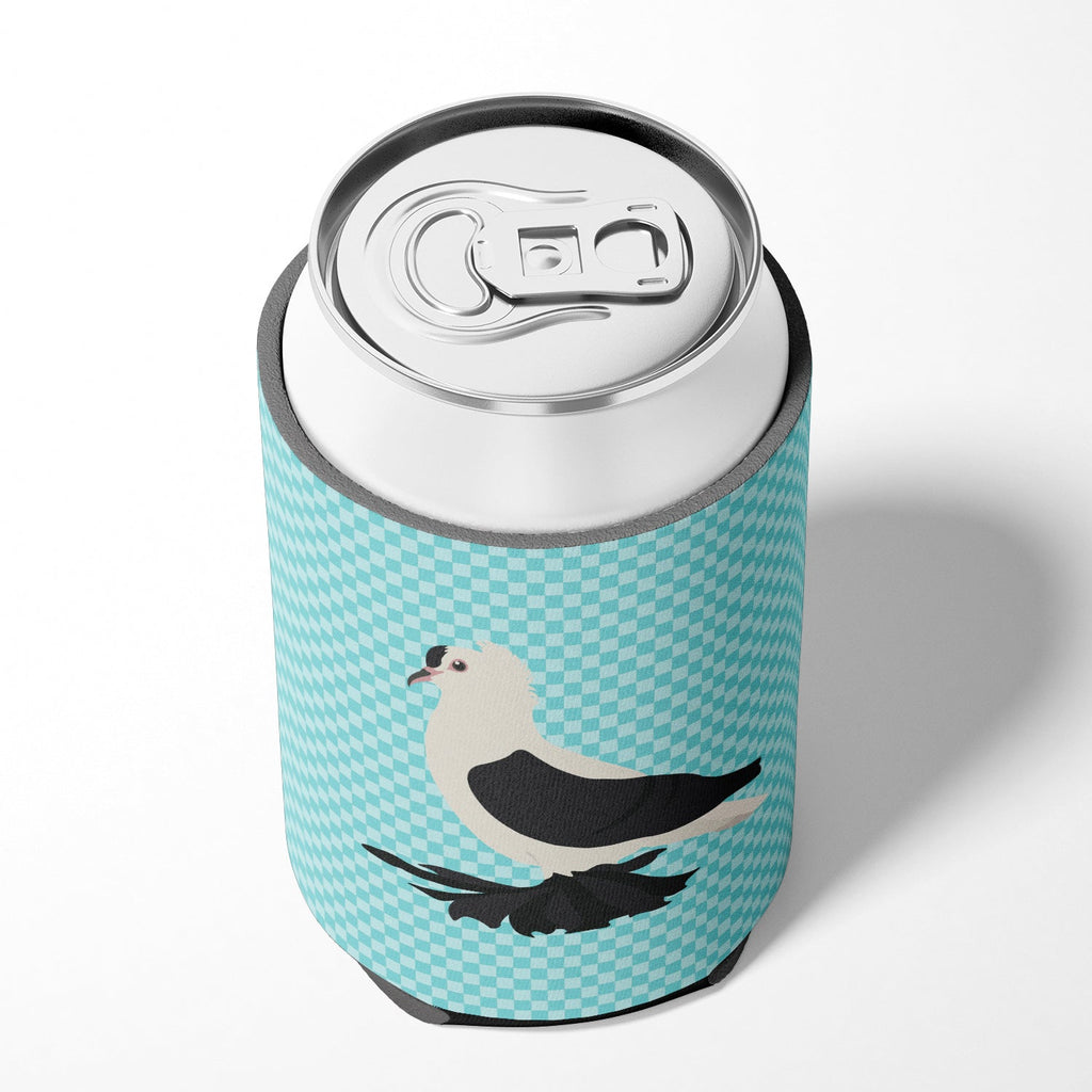 Saxon Fairy Swallow Pigeon Blue Check Can or Bottle Hugger Cooler Sleeve for Standard 12 oz Cans, Insulated Foam Beer & Soda Can Hugger Reusable