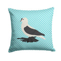 Saxon Fairy Swallow Pigeon Blue Check Decorative Throw Pillow 14x14 Indoor Outdoor Accent Cushion, Fabric Cover with Insert for Sofa, Bed, Porch & Living Room