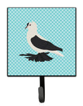 Saxon Fairy Swallow Pigeon Blue Check Leash or Key Holder Wall Hooks, Key Hooks Holder, Coat Rack Wall Mount, Coat Hooks, Hooks for Hanging Keys, Towels, Aprons, Leashes