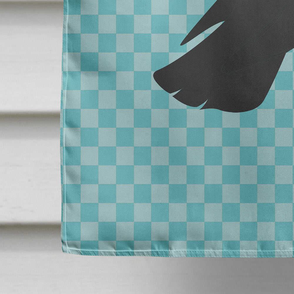 Budapest Highflyer Pigeon Blue Check House Flag 28x40 Porch Sleeve Pole Decorative Outside Yard Banner Artwork Wall Hanging, Polyester