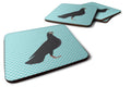Budapest Highflyer Pigeon Blue Check Foam Coasters Set of 4 Cup Coasters for Indoor Outdoor, Tabletop Protection, Anti Slip, Mouse pad Material