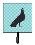 Budapest Highflyer Pigeon Blue Check Leash or Key Holder Wall Hooks, Key Hooks Holder, Coat Rack Wall Mount, Coat Hooks, Hooks for Hanging Keys, Towels, Aprons, Leashes